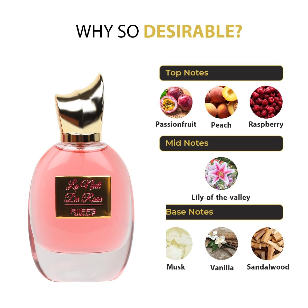 RiiFFS La Nuit De Rose Eau De Parfum For Womens- 100ml secondary